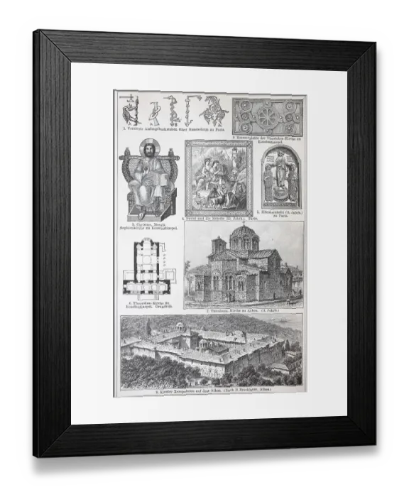 Framed Print : Various areas of Byzantine art Framed Print : Various areas of Byzantine art