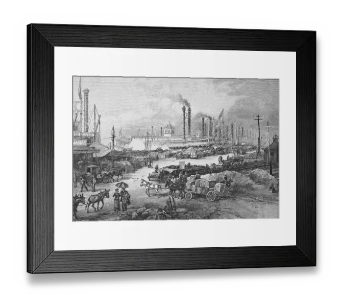 Framed Print : The Levee and Port of New Orleans Framed Print : The Levee and Port of New Orleans