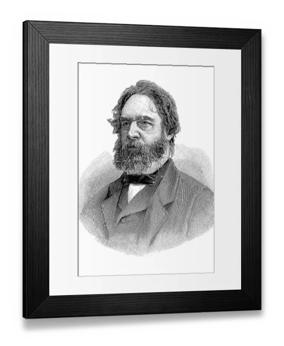 Framed Print : Henry Wadsworth Longfellow, 27 February 1807