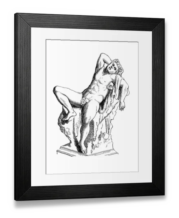 Framed Print : Sleeping Satyr In Greek mythology Framed Print : Sleeping Satyr In Greek mythology