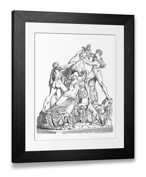 Framed Print : The Farnese Bull Toro Farnese, formerly in the Farnese Collection in Rome