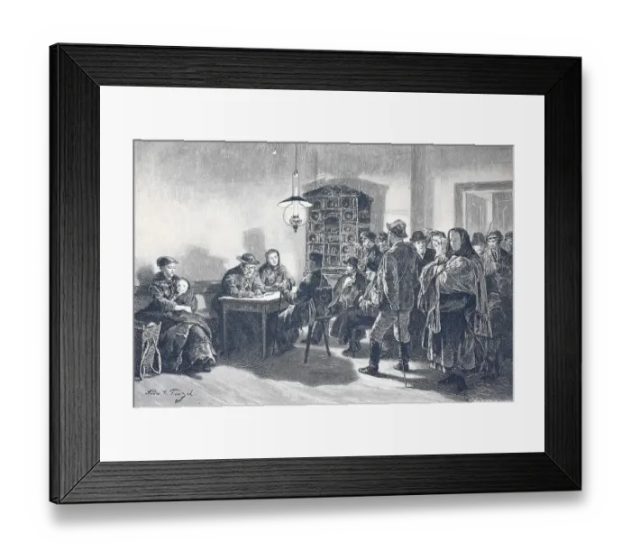 Framed Print : The spa doctor receives his patients in Thuringia Framed Print : The spa doctor receives his patients in Thuringia