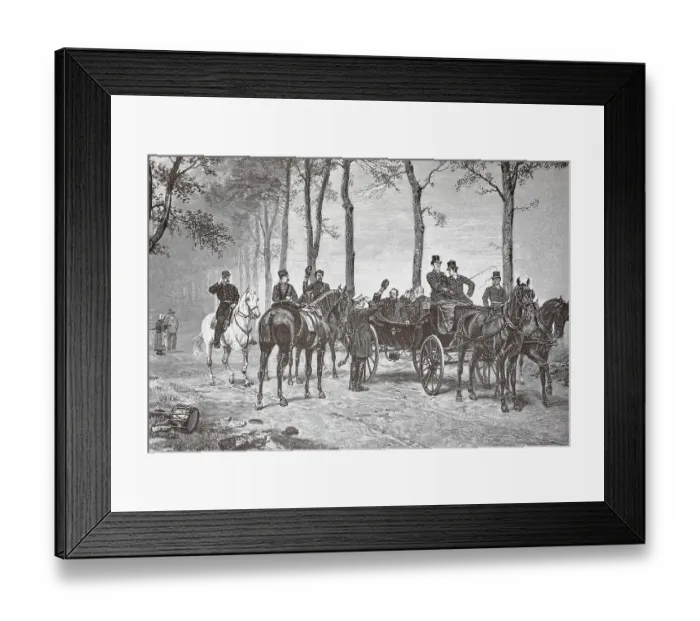 Framed Print : The meeting of bismarck and napoleon Framed Print : The meeting of bismarck and napoleon