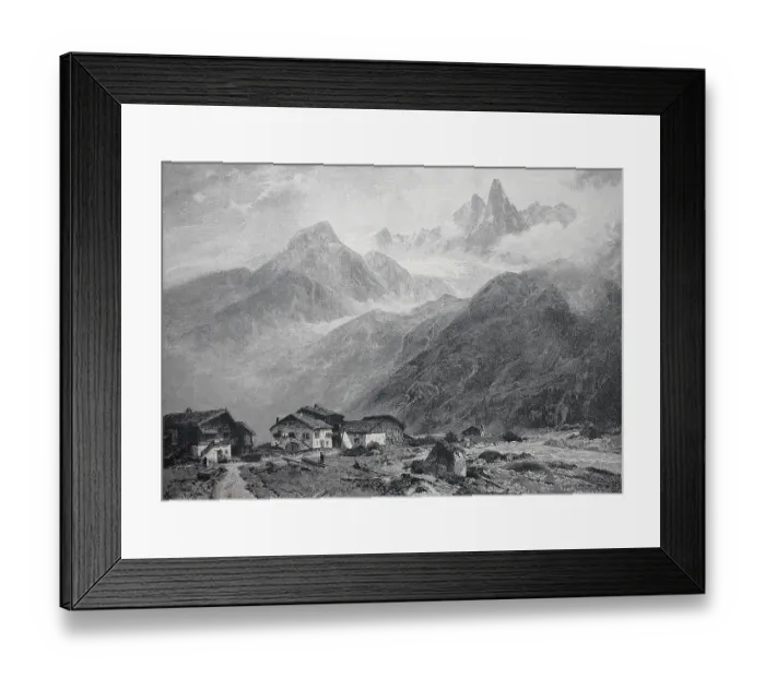 Framed Print : Landscape in the Chamonix Valley Framed Print : Landscape in the Chamonix Valley