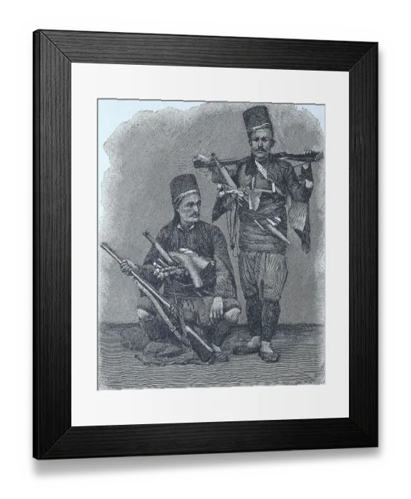 Framed Print : Turkish Bashibosuks, Basi Bozuk