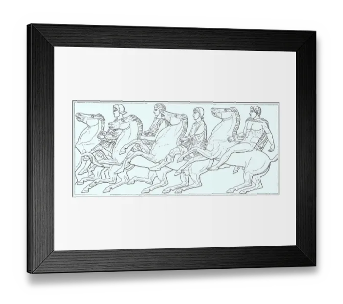 Framed Print : At the Parthenon Frieze, a former temple on the Athenian Acropolis
