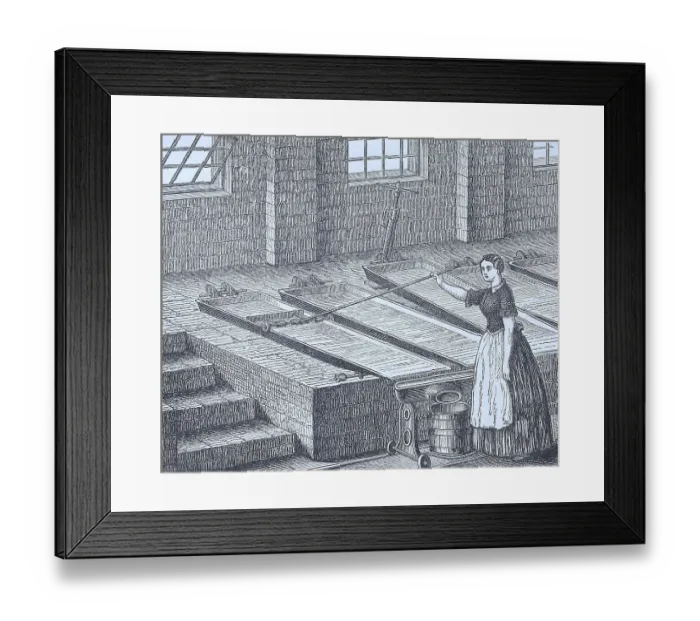 Framed Print : Tools and equipment for the production of butter