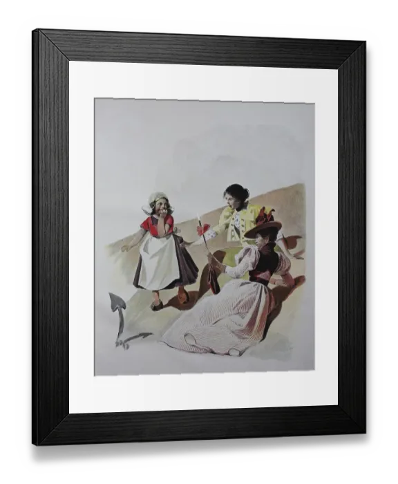 Framed Print : Summer holidaymakers in the dunes at the North Sea Framed Print : Summer holidaymakers in the dunes at the North Sea