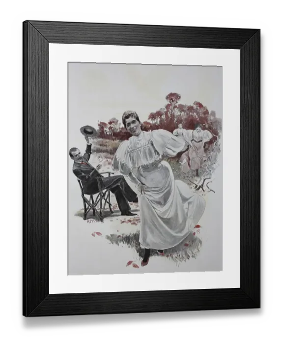 Framed Print : Women Moving in the Park, 1890