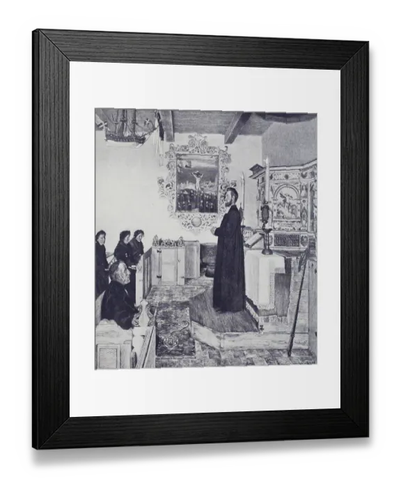 Framed Print : Church service on the island of Hallig Oland Framed Print : Church service on the island of Hallig Oland
