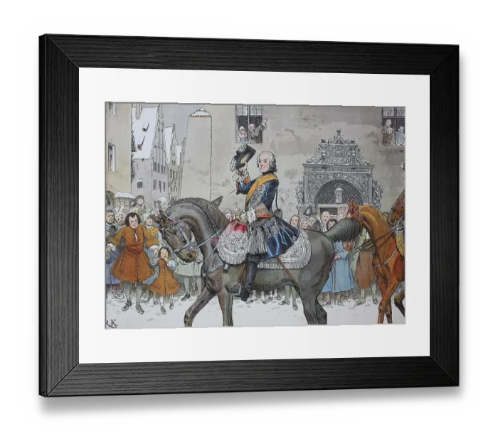 Framed Print : Frederick the Great, Frederick II 1712-1786 Arrival in Breslau on 3 January 1741 Framed Print : Frederick the Great, Frederick II 1712-1786 Arrival in Breslau on 3 January 1741