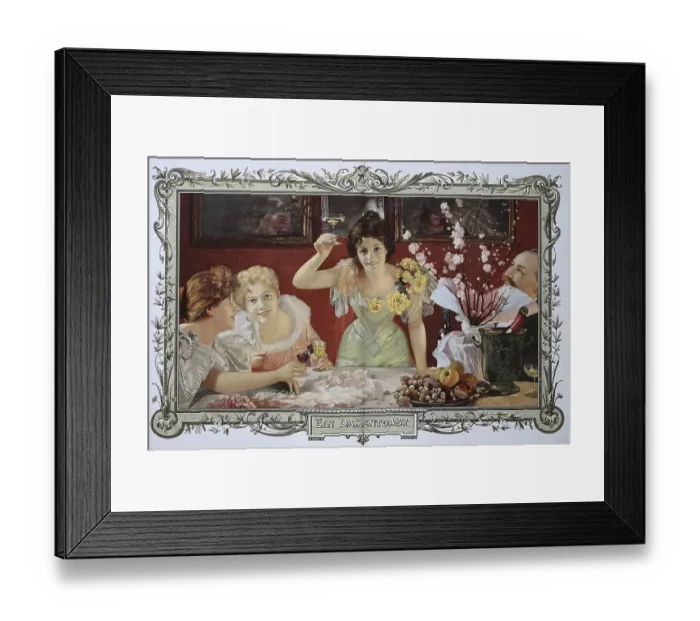 Framed Print : Women drinking cocktails together at a party