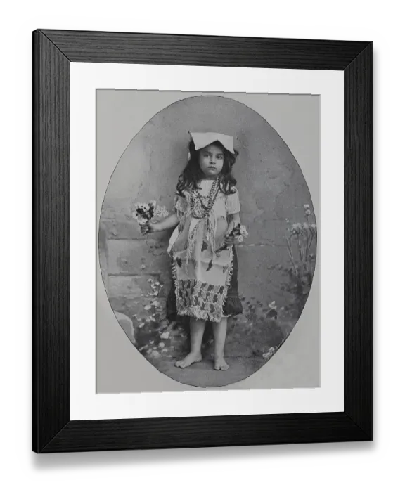 Framed Print : Flower Girl in Italy, 1888, History