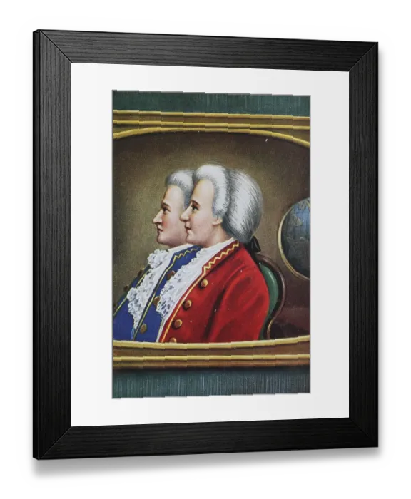 Framed Print : Joseph-Michel Montgolfier (1740-1810) and Jacques-Etienne Montgolfier (1745-1799)