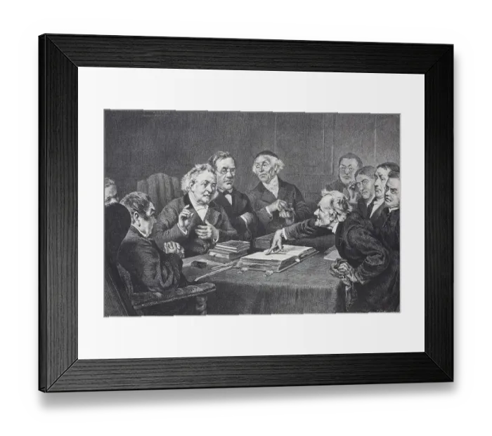 Framed Print : Theologians in a Discussion, 1888