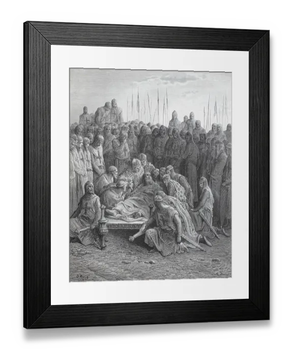 Framed Print : The Death of Balduin I. Crusades were strategically
