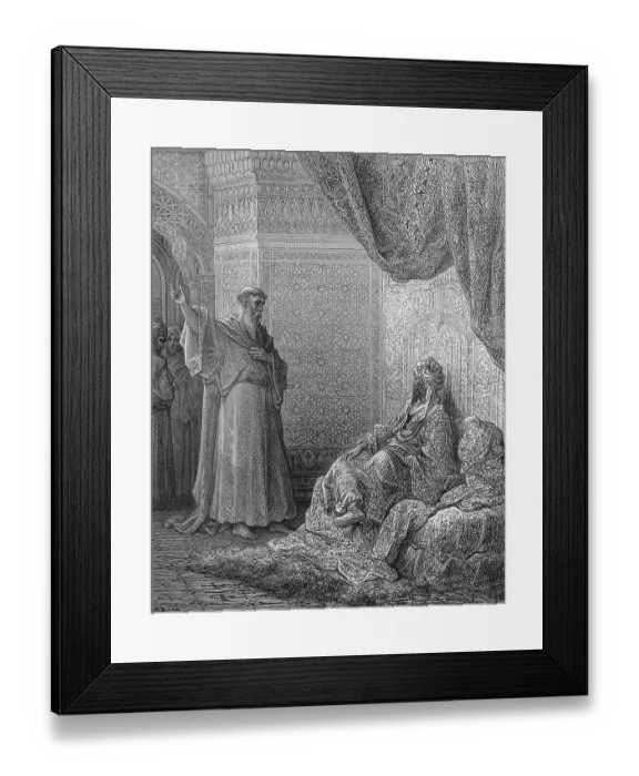 Framed Print : St. Francis of Assisi tries to convert Sultan al-Kamil Framed Print : St. Francis of Assisi tries to convert Sultan al-Kamil