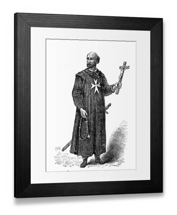 Framed Print : Older traditional costume of the Knights of St Framed Print : Older traditional costume of the Knights of St