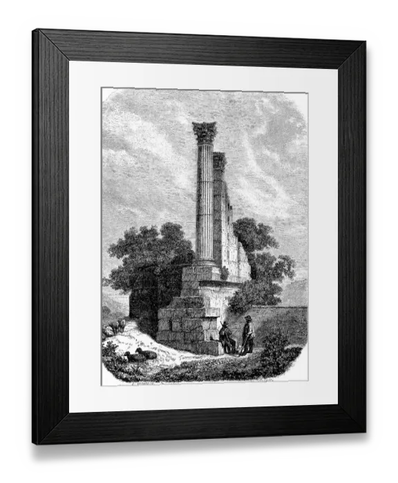Framed Print : Roman ruins in Vernegues, Departement Bouches-du-Rhone in the region Provence-Alpes-Cote d'Azur around 1880 Framed Print : Roman ruins in Vernegues, Departement Bouches-du-Rhone in the region Provence-Alpes-Cote d'Azur around 1880