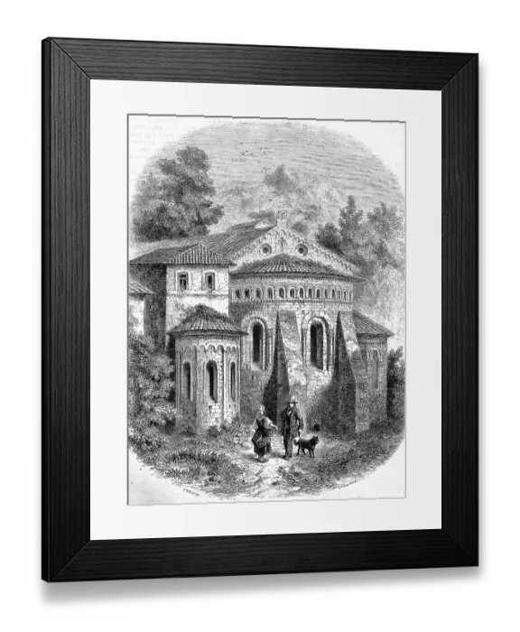Framed Print : Monastery of Saint-Guilhem-le-Desert was a Benedictine monastery in the French commune of Saint-Guilhem-le-Desert in