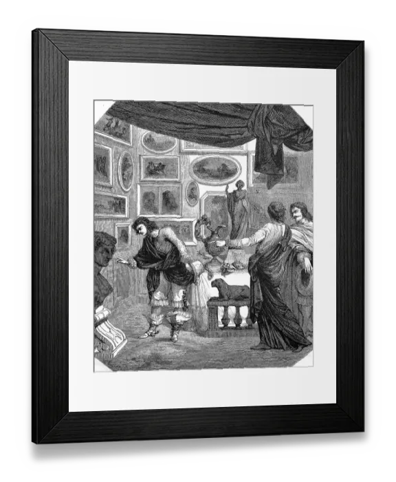 Framed Print : In a picture gallery, the Cabinet de M