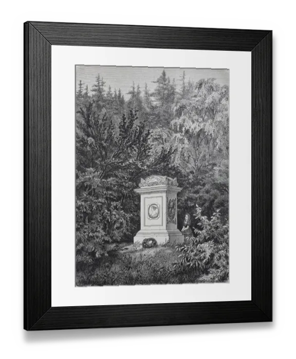 Framed Print : The Monument to Queen Louise in the Palace Garden at Hildburghausen in 1880 Framed Print : The Monument to Queen Louise in the Palace Garden at Hildburghausen in 1880