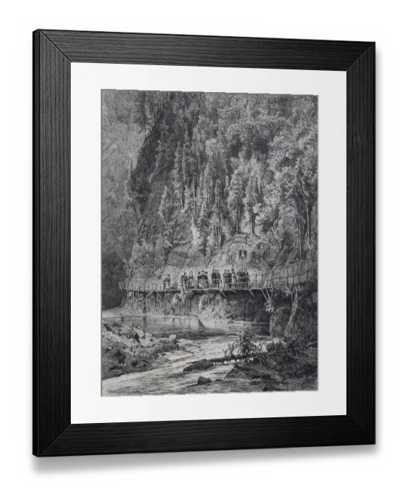 Framed Print : Pilgrimage procession on the Muerzsteg to the dead woman
