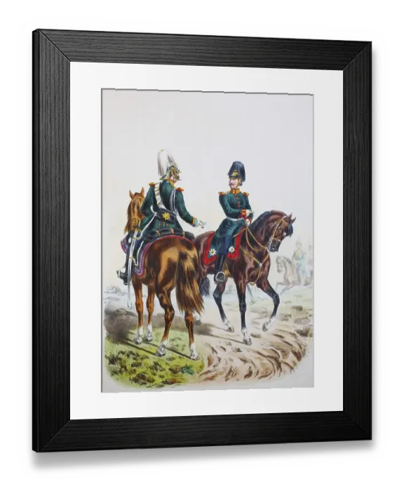 Framed Print : Prussian Army, Prussian Guard, Leib Gendarmerie and Riding Feldjaeger Corps