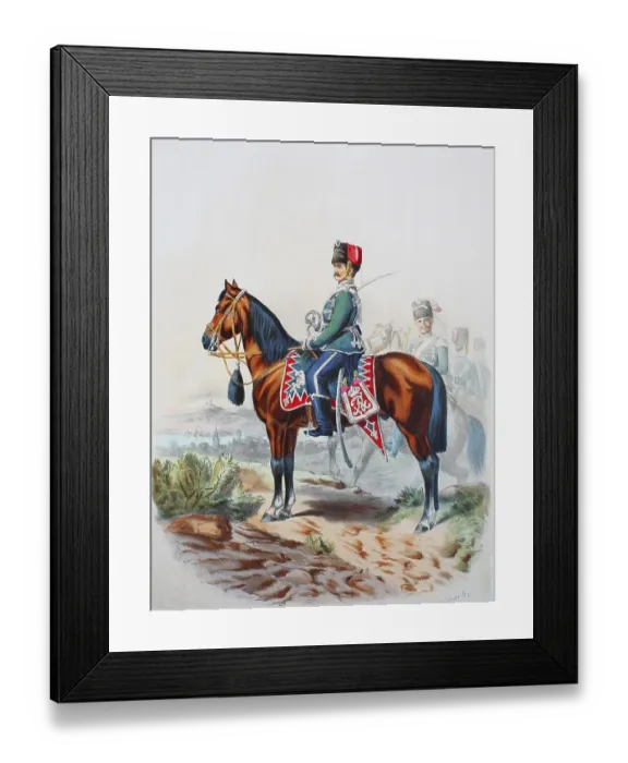 Framed Print : Prussian Army, Prussian Guard, Westphalian Hussar Regiment No