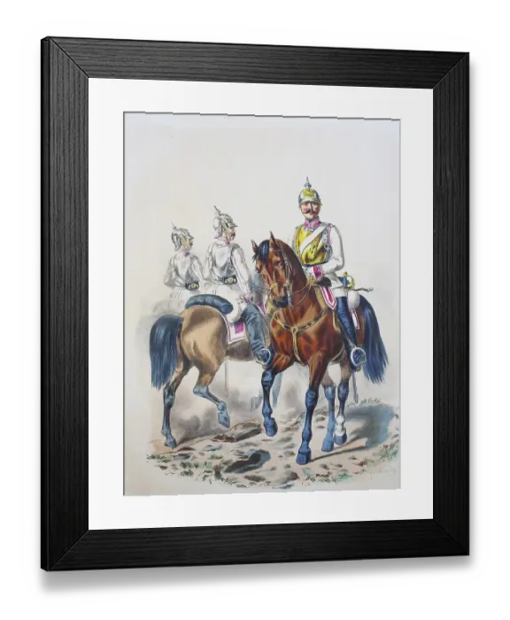 Framed Print : Prussian Army, Prussian Guard, Queen's Cuirassier Regiment Framed Print : Prussian Army, Prussian Guard, Queen's Cuirassier Regiment