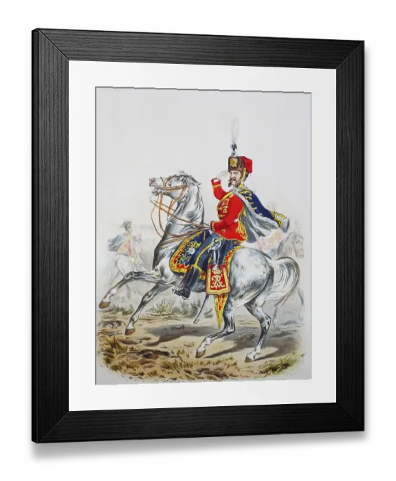 Framed Print : Prussian Army, Prussian Guard, Guard Hussar Regiment