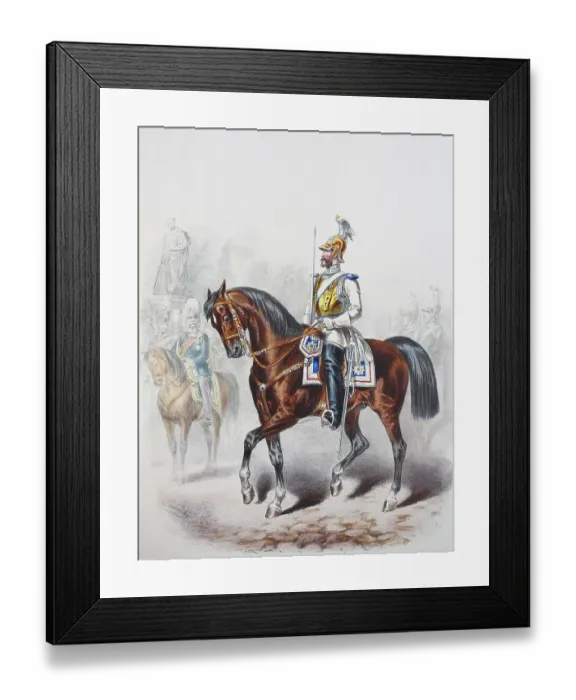 Framed Print : Prussian Army, Prussian Guard, Guard Cuirassier Regiment Framed Print : Prussian Army, Prussian Guard, Guard Cuirassier Regiment