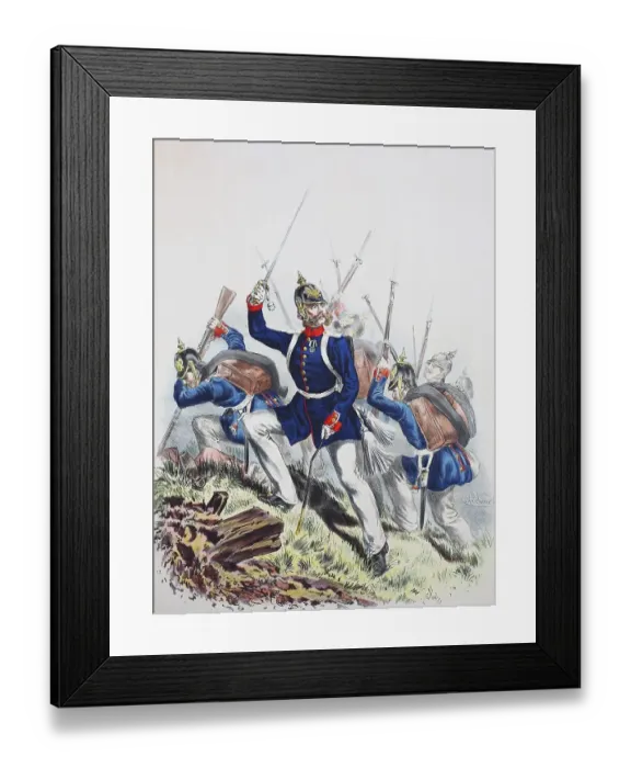 Framed Print : Prussian Army, Prussian Guard, Colberg's Grenadier Regiment