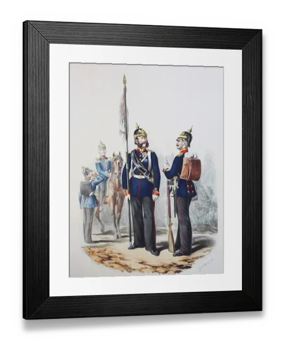 Framed Print : Prussian Army, Prussian Guard, King's Grenadier Regiment No Framed Print : Prussian Army, Prussian Guard, King's Grenadier Regiment No
