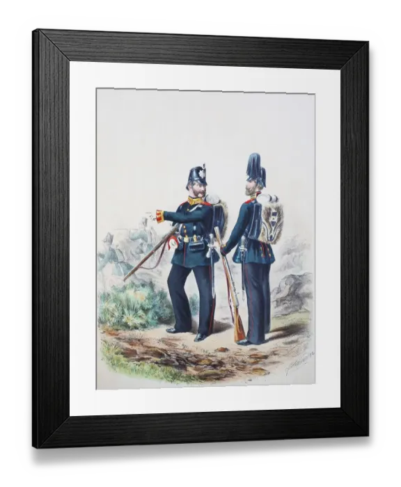 Framed Print : Prussian Army, Prussian Guard, Guardsmen and Guard Gunners Framed Print : Prussian Army, Prussian Guard, Guardsmen and Guard Gunners