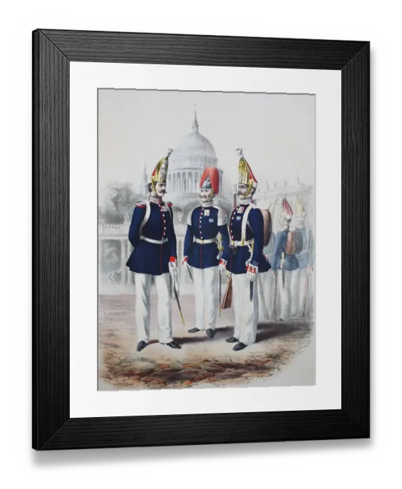 Framed Print : Prussian Army, Prussian Guard Regiment on Foot