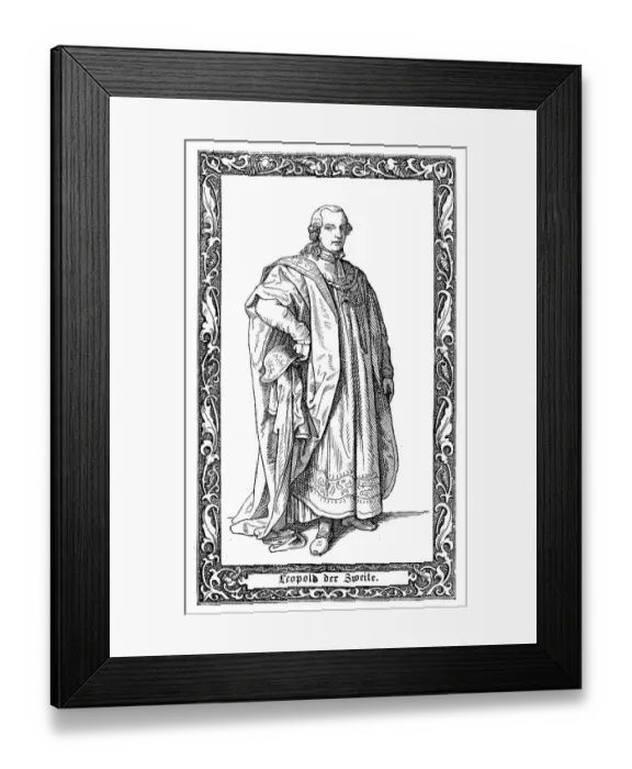 Framed Print : Leopold II. 1747-1792, from 1790 to 1792 Holy Roman Emperor