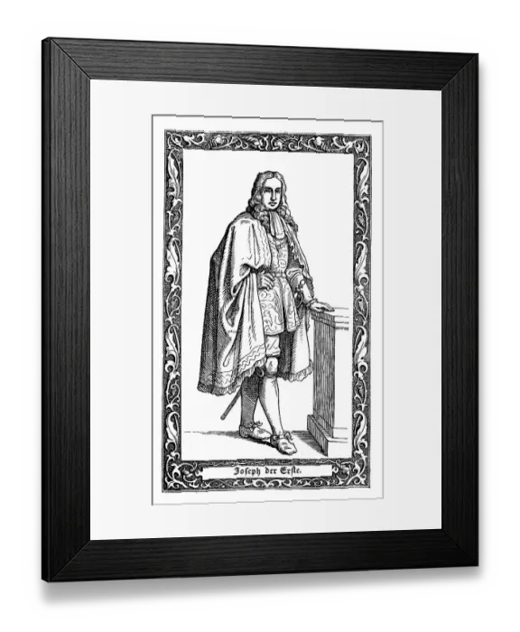 Framed Print : Joseph I, 1678-1711 ibid, Prince of the House of Habsburg and Holy Roman Emperor from 1705 to 1711
