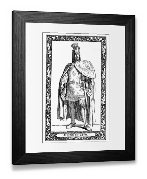 Framed Print : Frederick the Fair, 1289-1330, noble family of the Habsburgs