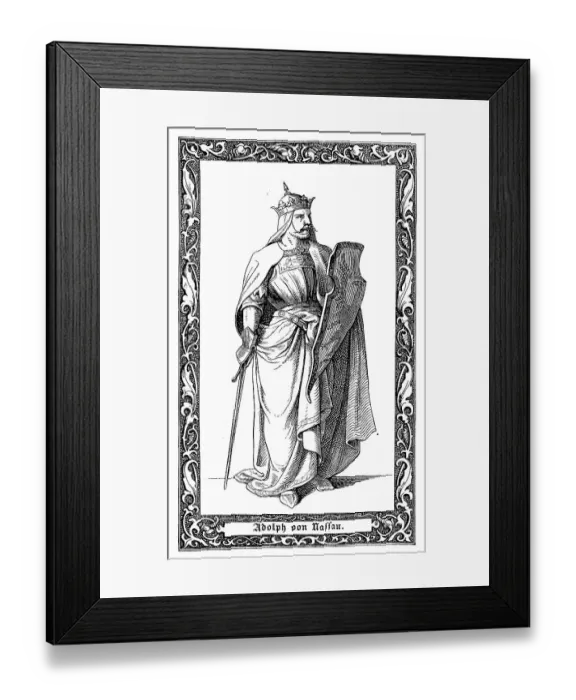 Framed Print : Adolf of Nassau, 1250-1298, noble family of the Nassau was Roman-German king from 1292 to 1298