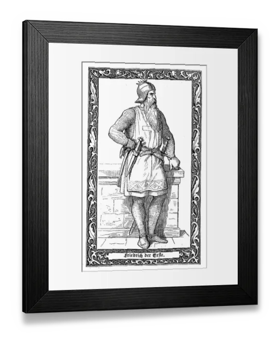 Framed Print : Frederick I called Barbarossa, 1122-1190