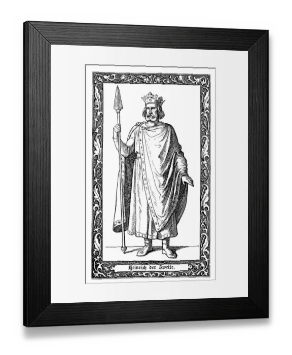 Framed Print : Henry II. 973-1024, noble family of the Ottonians