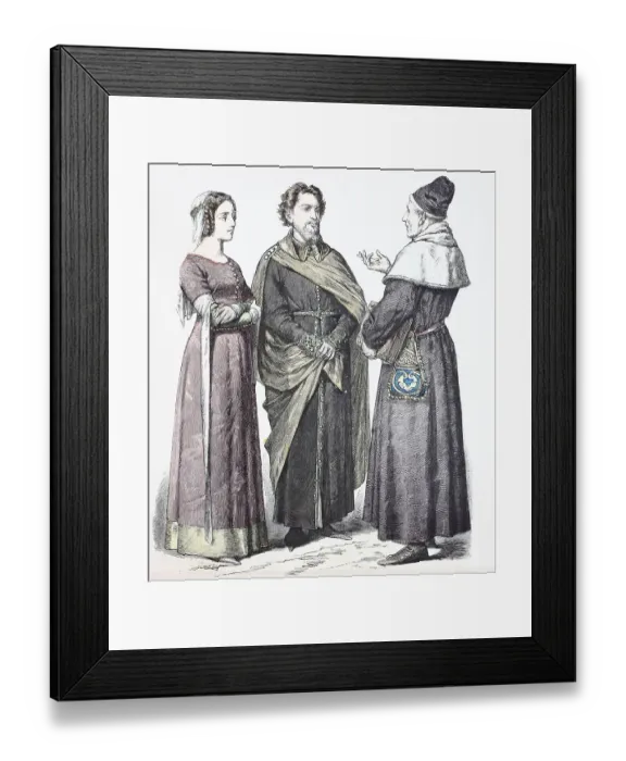 Framed Print : Folk traditional costume, Clothing Framed Print : Folk traditional costume, Clothing