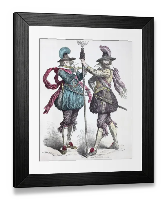 Framed Print : Folk traditional costume, clothing