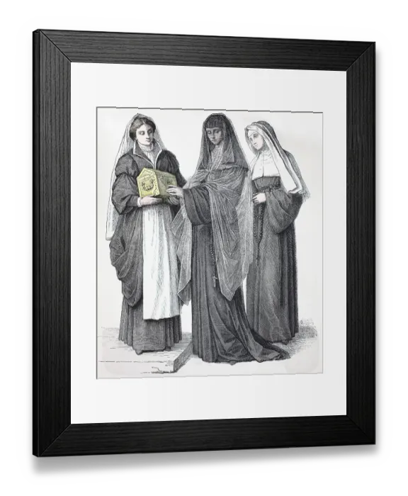 Framed Print : Folk traditional costume, clothing