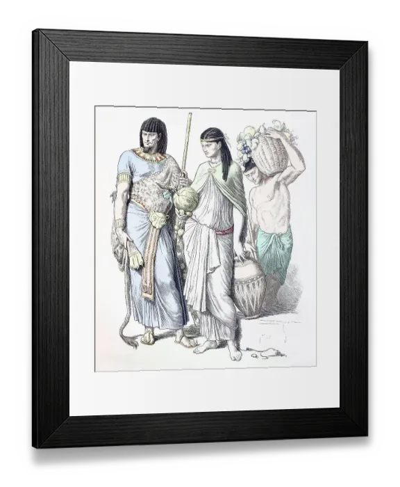 Framed Print : Folk traditional costume, clothing