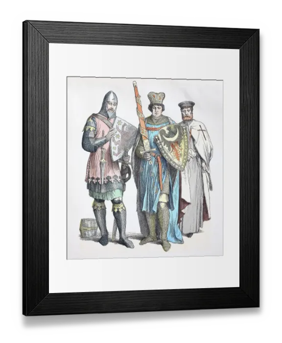 Framed Print : Folk traditional costume, clothing