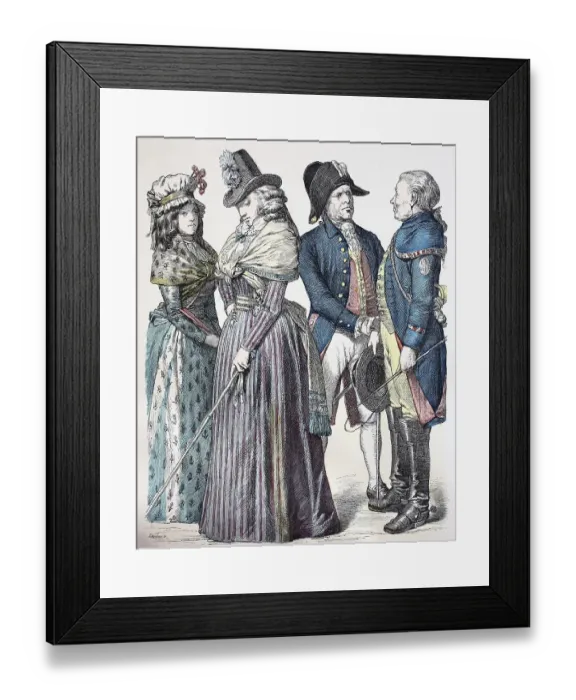Framed Print : Folk traditional costume, clothing