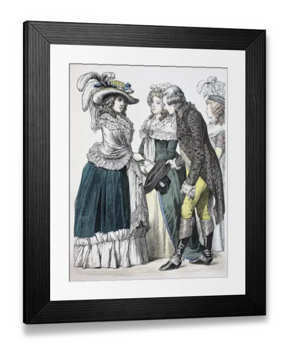 Framed Print : Folk traditional costume, clothing