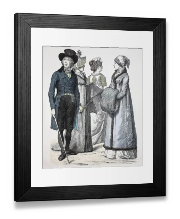Framed Print : Folk traditional costume, clothing